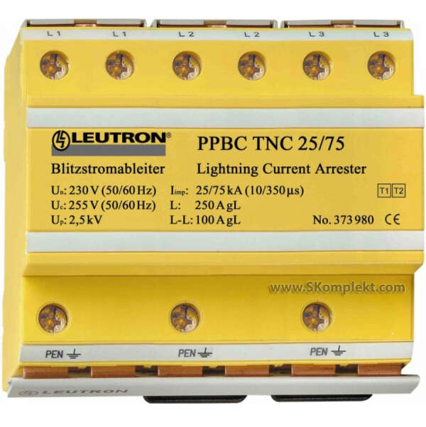LEUTRON LE-373-980 Ограничитель перенапряжений (УЗИП) PP BC TNC 25/75