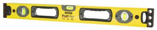 Stanley 1-43-524 - УРОВЕНЬ "FATMAX" 600ММ Х 3 КАПСУЛЫ 0,5ММ/М
