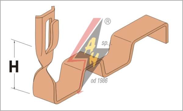 AH Hardt AH-09262 - Держатель для черепицы, H=10 cm, проволока Ø 5-8 mm, медь/латунь