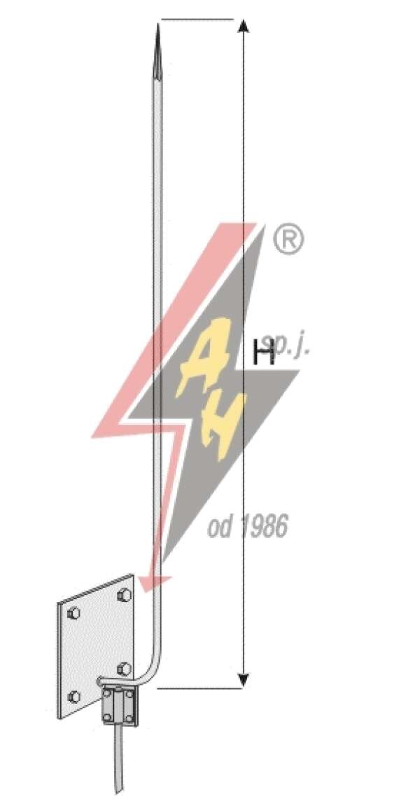 AH Hardt AH-27291 - Шпиль на дымоход, (горячего оцинкования) H=900 mm