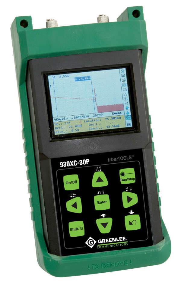 Greenlee 930XC-30P - оптический рефлектометр PON (1310/1490/1550нм) с функцией оптического тестера и визуализатора повреждений, APC/FC