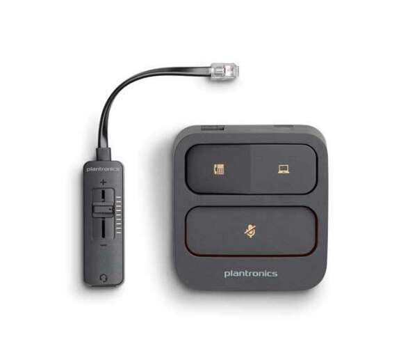 Plantronics MDA105-QD - Адаптер для подключения профессиональных гарнитур к ПК и телефону (QD, USB, RJ9) с регулятором громкости