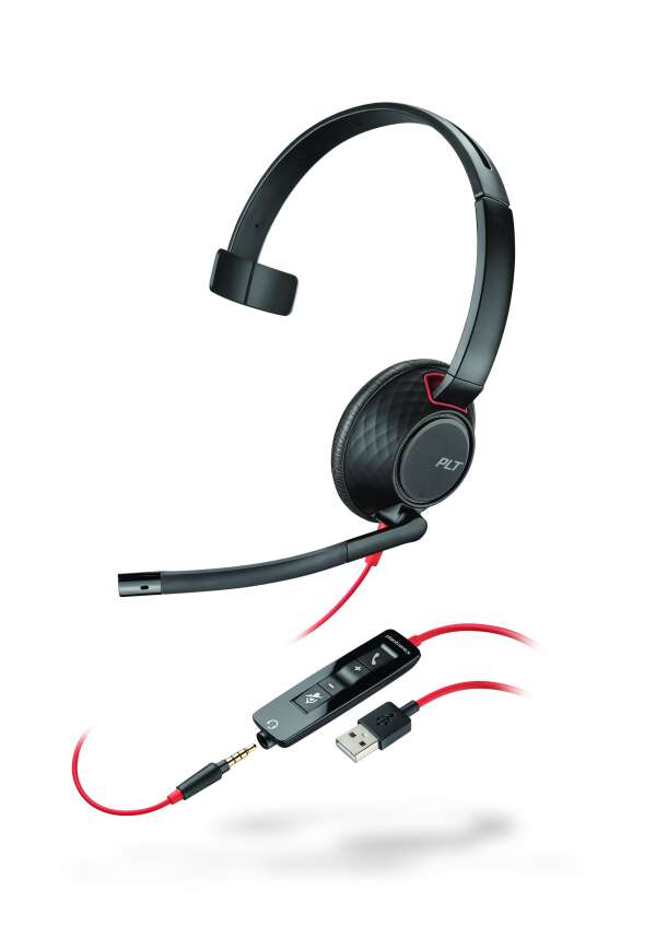 Plantronics BlackWire C5210-A - проводная гарнитура (jack 3.5/USB-A)