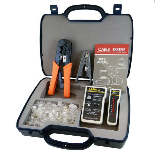 Hobbes HT-256FM - набор для подключения ПК к сети c тестером Enhanced Network Cable Tester