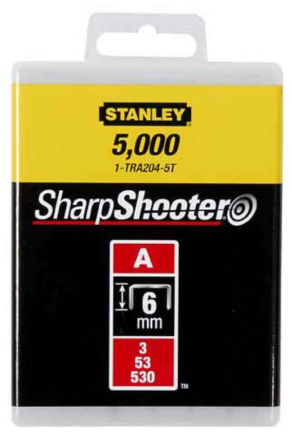 Stanley -TRA204T - Скоба, тип A, 6 мм (1000 шт.)