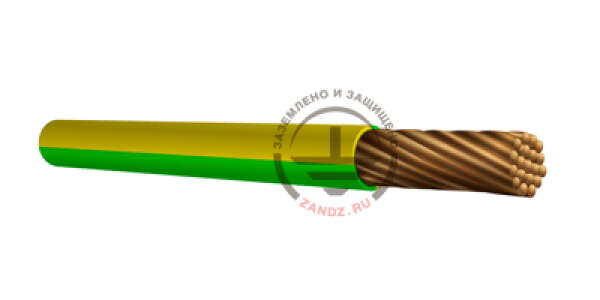 ZANDZ ZZ-500-105 — Проводник заземляющий (5м; S25; одножильный; с наконечником под болт D8)