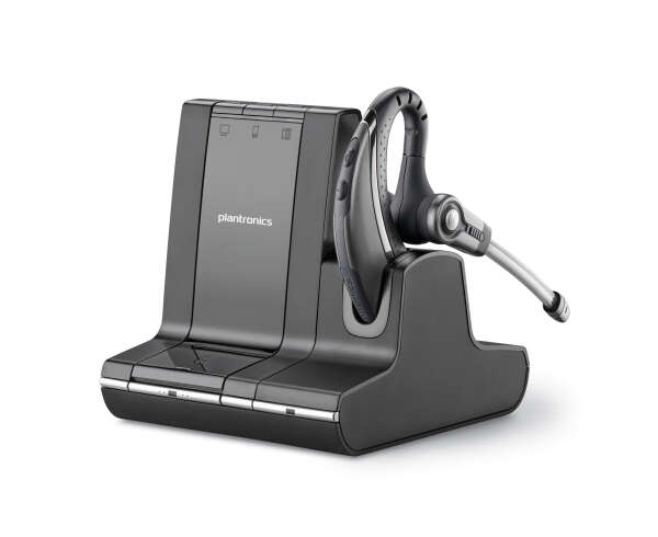 Plantronics W730, Savi (Over-the-ear) — беспроводная (DECT) система для компьютера, мобильного и стационарного телефона