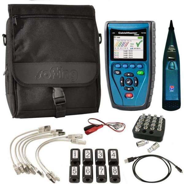 Softing CableMaster 650 (CM650) - комплект кабельного тестера, щупа и аксессуаров